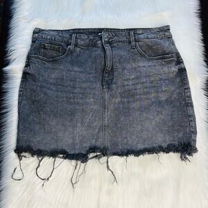 Old Navy Washed Black Denim Mini Skirt